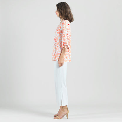 Pull-Tie Cuff Tunic - Damask Motif - Final Sale | Clara Sunwoo Sale