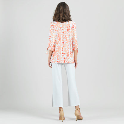 Pull-Tie Cuff Tunic - Damask Motif - Final Sale | Clara Sunwoo Sale