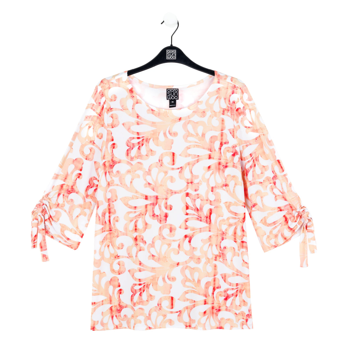 Pull-Tie Cuff Tunic - Damask Motif - Final Sale | Clara Sunwoo Sale