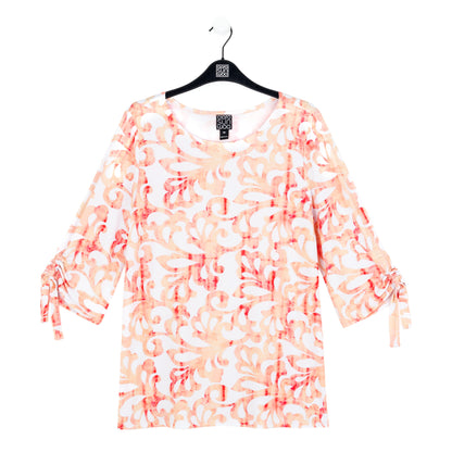 Pull-Tie Cuff Tunic - Damask Motif - Final Sale | Clara Sunwoo Sale