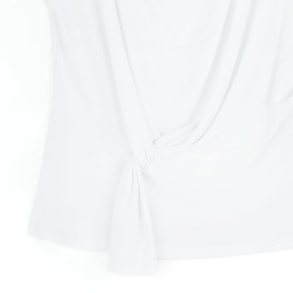 Drape Neck Loop Front Top - White - Final Sale | Clara Sunwoo Popular