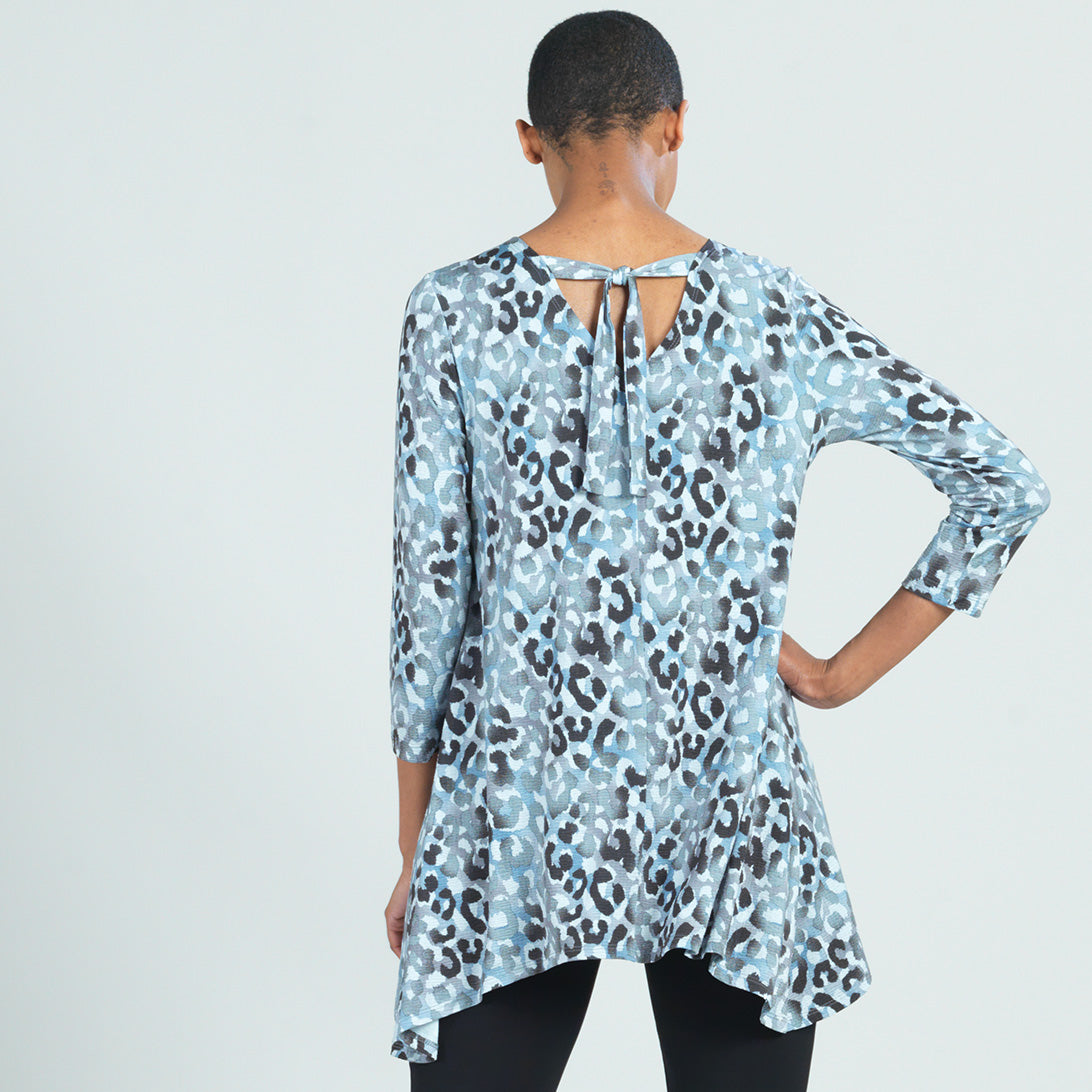 Soft Pleat Knit - Back Tie Tunic - Leopard - Final Sale! | Clara Sunwoo Best Seller