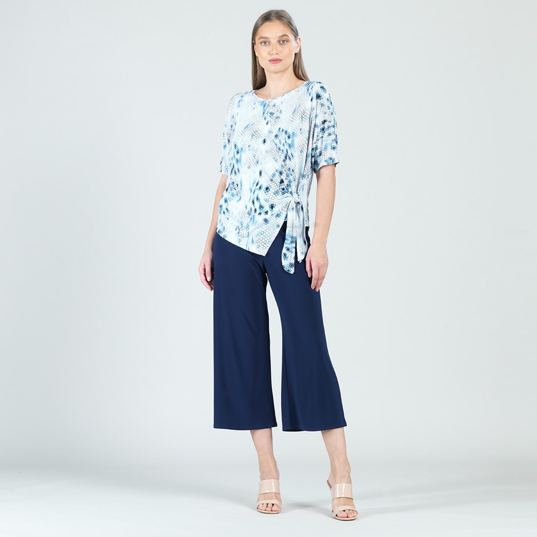 Textured Side Tie Wrap Top - Python - Final Sale! | Clara Sunwoo Trusted