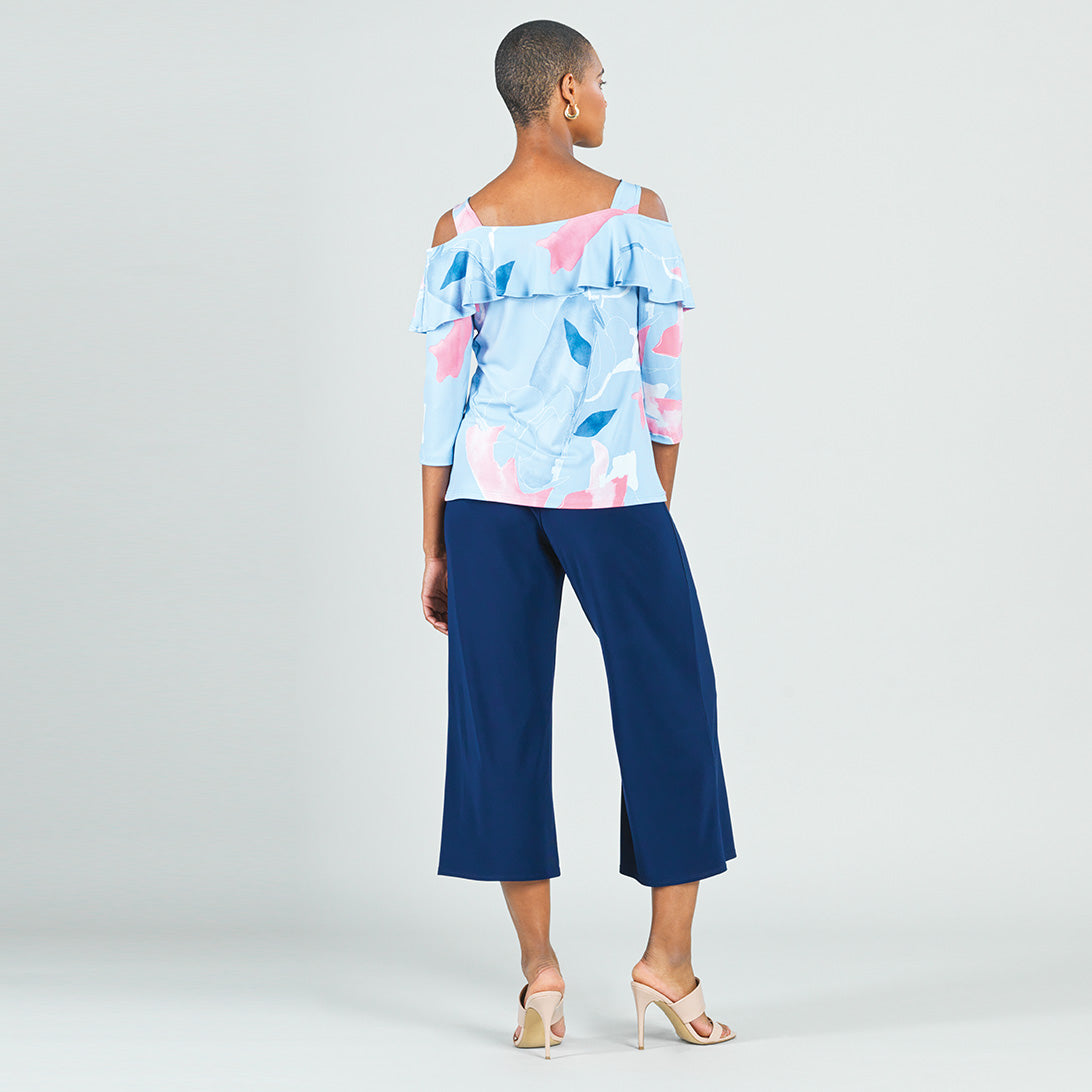Open Shoulder Ruffle Top - Floral Sketch - Final Sale! | Clara Sunwoo Exclusive