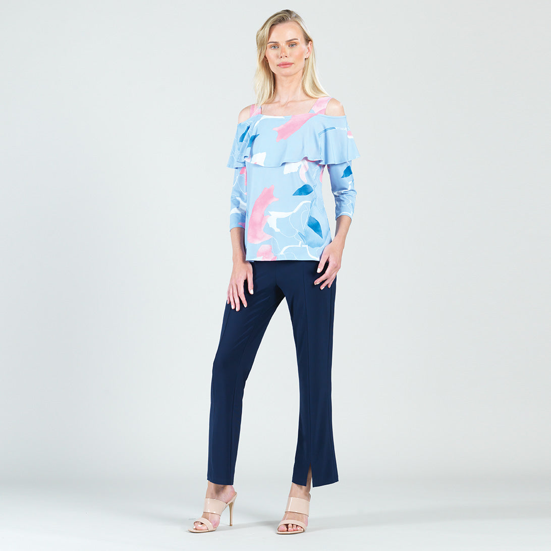 Open Shoulder Ruffle Top - Floral Sketch - Final Sale! | Clara Sunwoo Exclusive
