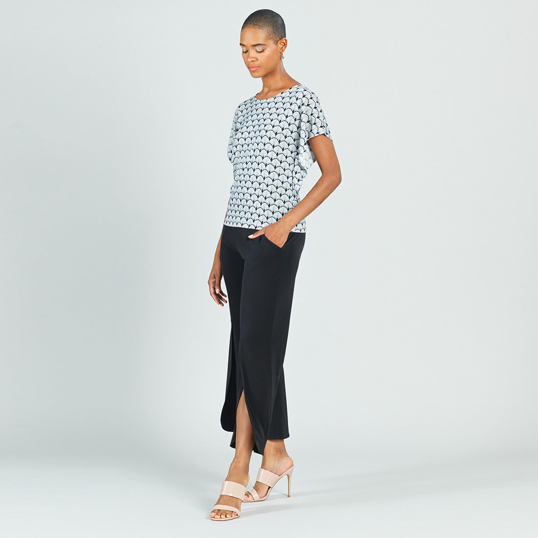 Butter Knit - Flutter Sleeve Top - Fan Motif - Final Sale! | Clara Sunwoo Value