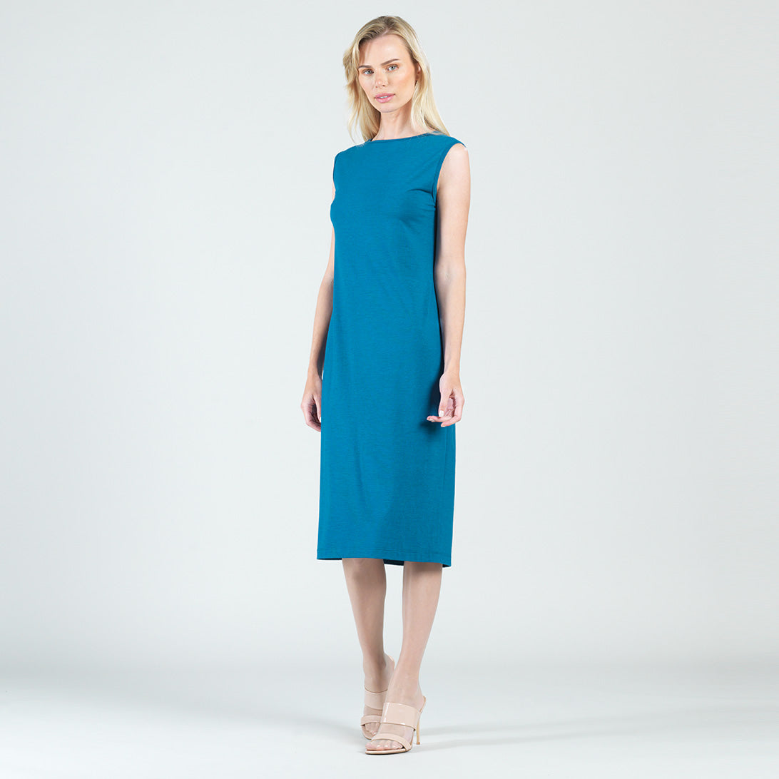 Modal Cotton - Reversible Cut Out Midi Dress - Teal - Final Sale! | Clara Sunwoo Trusted