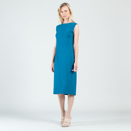 Modal Cotton - Reversible Cut Out Midi Dress - Teal - Final Sale! | Clara Sunwoo Trusted