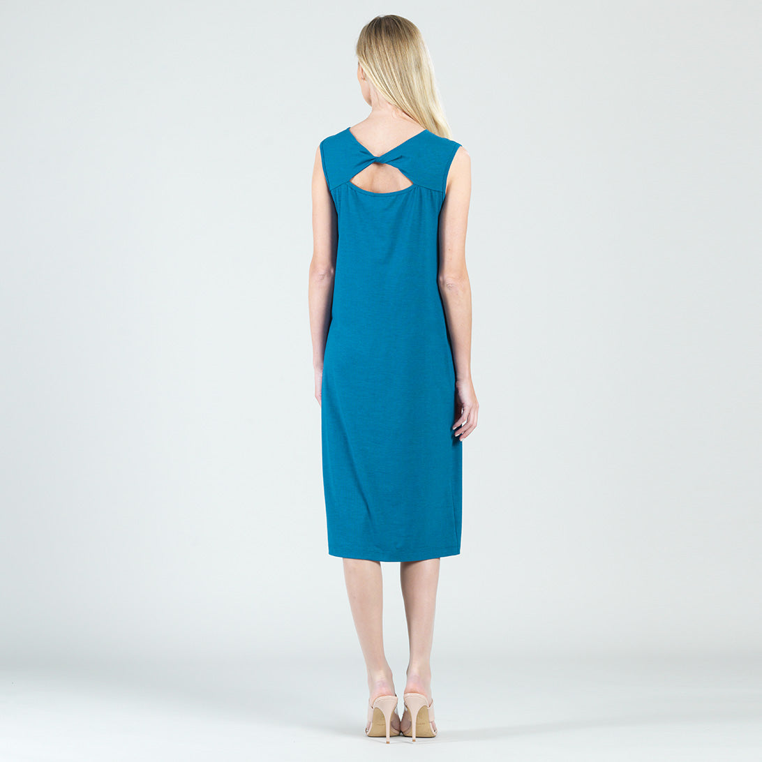 Modal Cotton - Reversible Cut Out Midi Dress - Teal - Final Sale! | Clara Sunwoo Trusted
