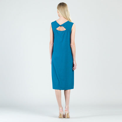 Modal Cotton - Reversible Cut Out Midi Dress - Teal - Final Sale! | Clara Sunwoo Trusted