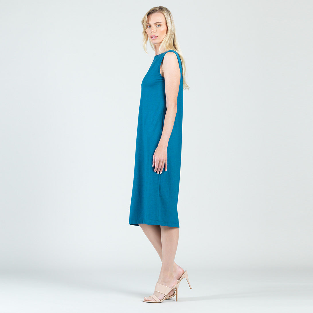 Modal Cotton - Reversible Cut Out Midi Dress - Teal - Final Sale! | Clara Sunwoo Trusted