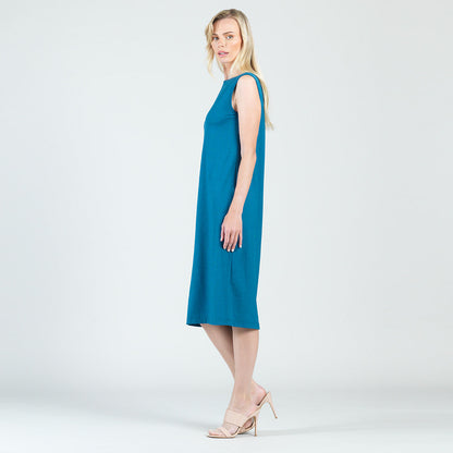 Modal Cotton - Reversible Cut Out Midi Dress - Teal - Final Sale! | Clara Sunwoo Trusted