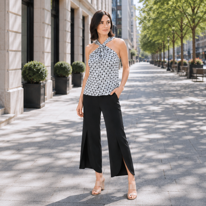 Butter Knit - Grecian Halter Top - Fan Scatter - Final Sale! | Clara Sunwoo Featured