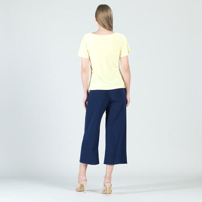 Side Cinched Flounce Sleeve Top - Yellow - Final Sale! | Clara Sunwoo Latest