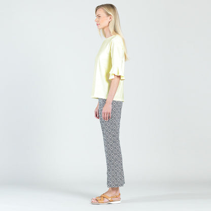Peach Knit - Tulip Cuff Back Tie Top - Yellow - Final Sale! | Clara Sunwoo Classic