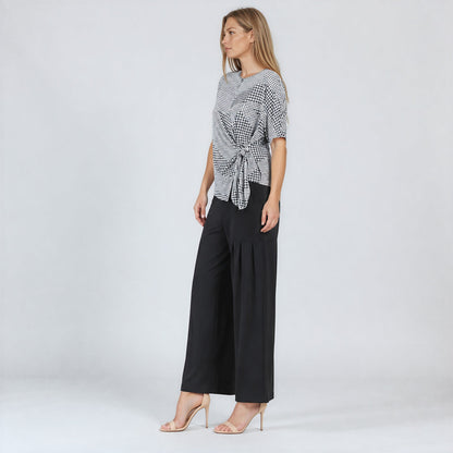 Side Tie Wrap Top - Houndstooth Grid - Final Sale | Clara Sunwoo Popular