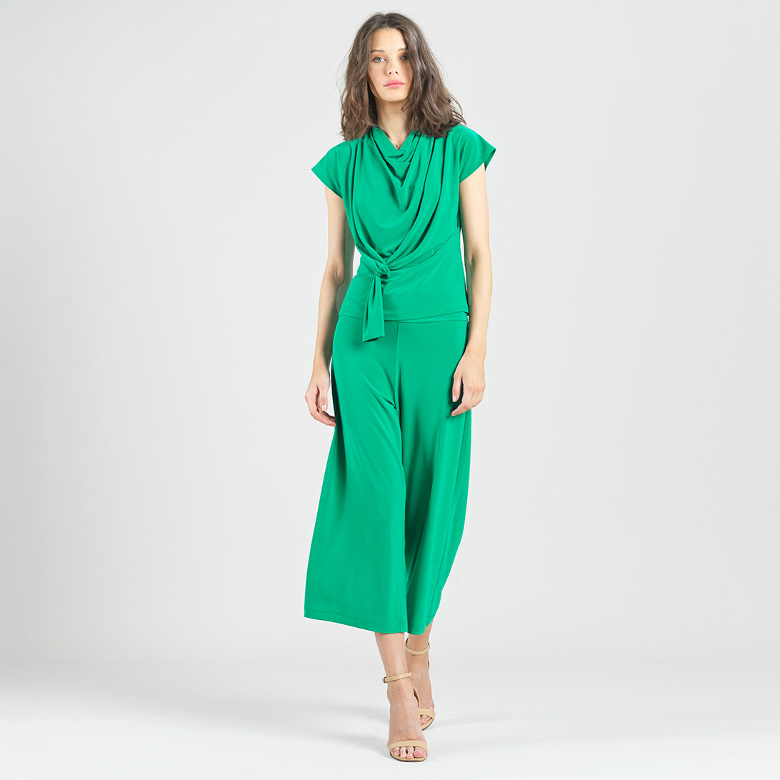 Drape Neck Loop Front Top - Emerald - Final Sale | Clara Sunwoo Recommended