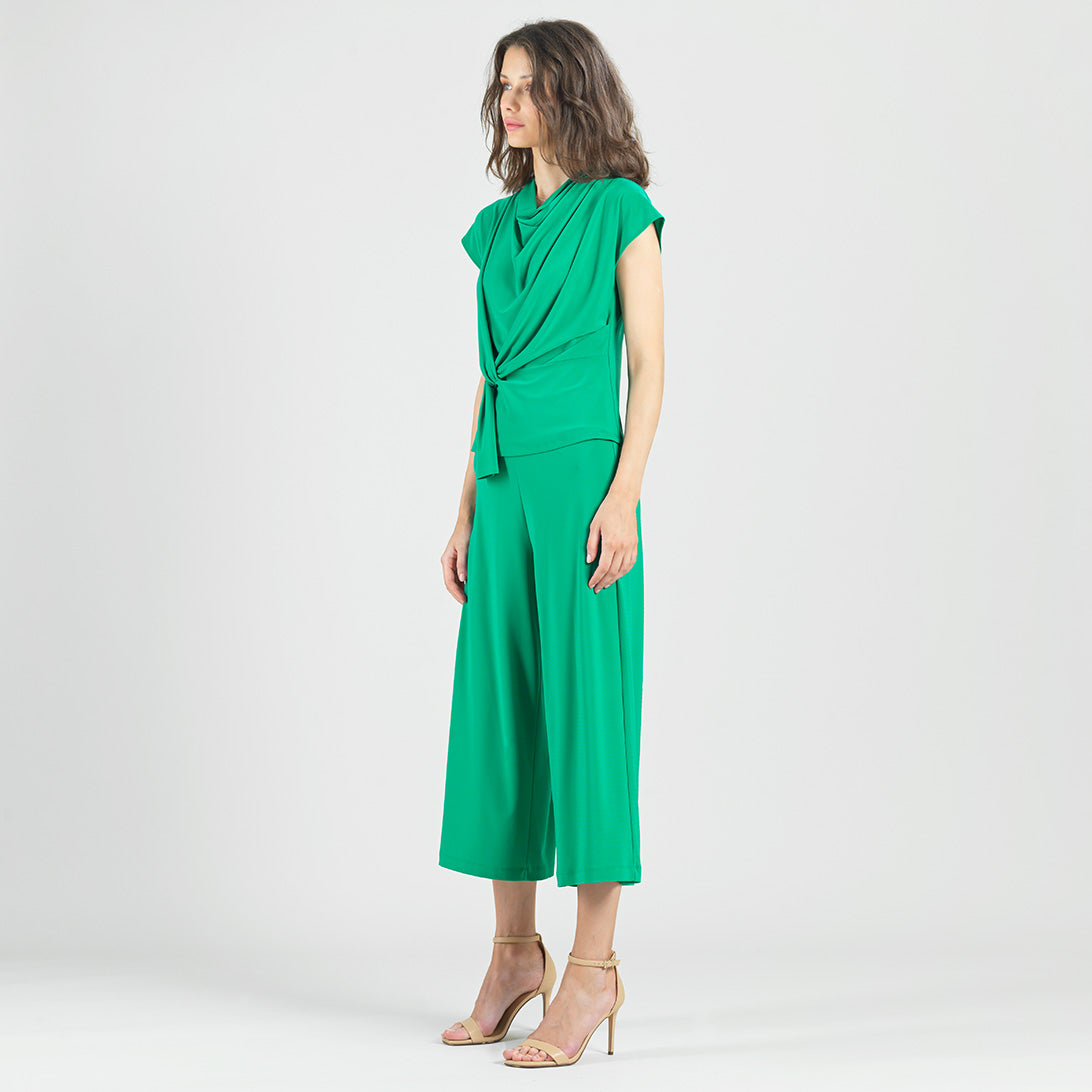 Drape Neck Loop Front Top - Emerald - Final Sale | Clara Sunwoo Recommended