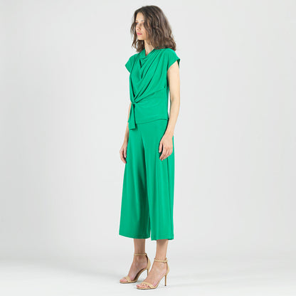 Drape Neck Loop Front Top - Emerald - Final Sale | Clara Sunwoo Recommended