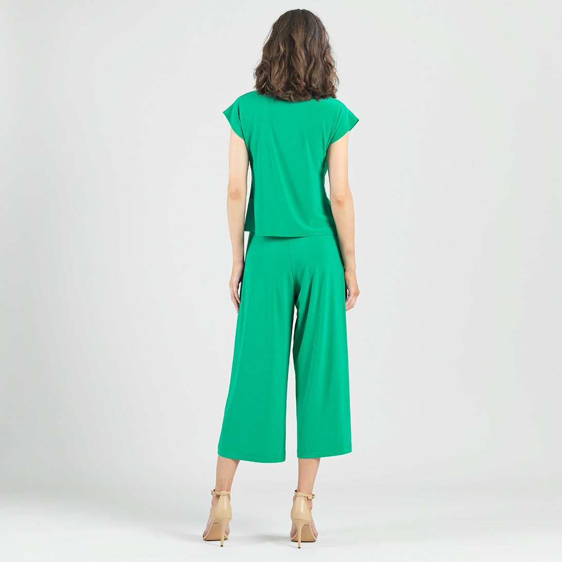 Drape Neck Loop Front Top - Emerald - Final Sale | Clara Sunwoo Recommended