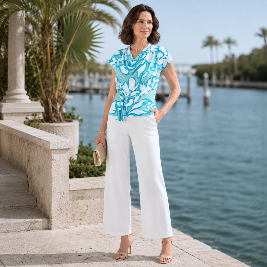 Drape Neck Loop Front Top - Paradise Petal - Final Sale | Clara Sunwoo Deals