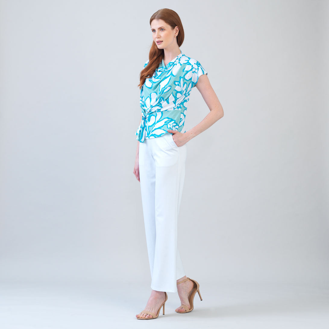 Drape Neck Loop Front Top - Paradise Petal - Final Sale | Clara Sunwoo Deals