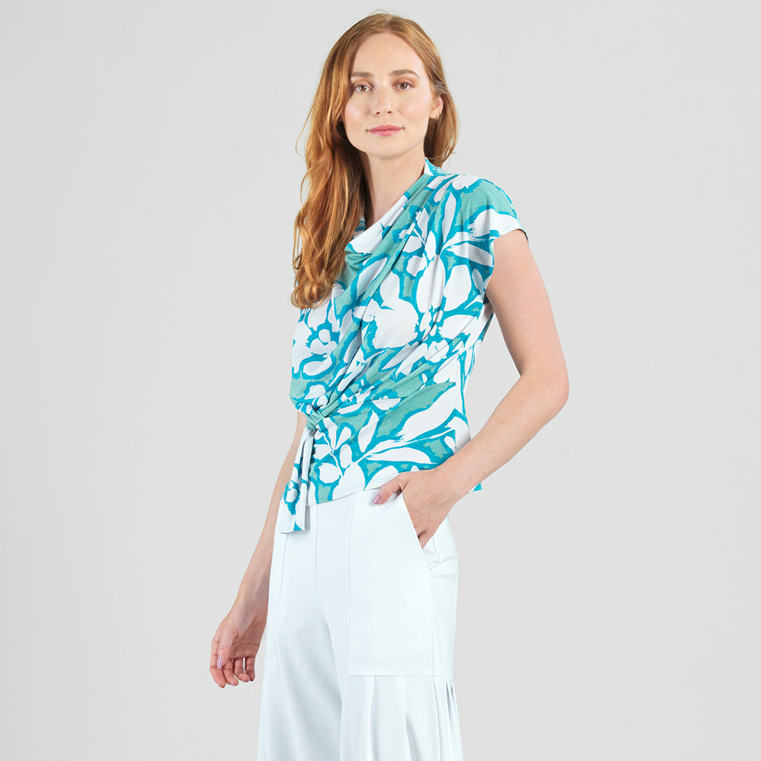 Drape Neck Loop Front Top - Paradise Petal - Final Sale | Clara Sunwoo Deals