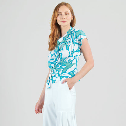 Drape Neck Loop Front Top - Paradise Petal - Final Sale | Clara Sunwoo Deals