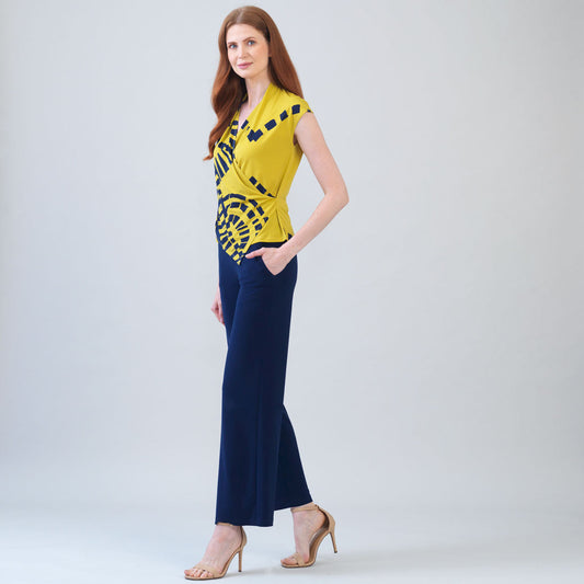 Crossover Faux Wrap Top - Track Line - Final Sale | Clara Sunwoo Sale