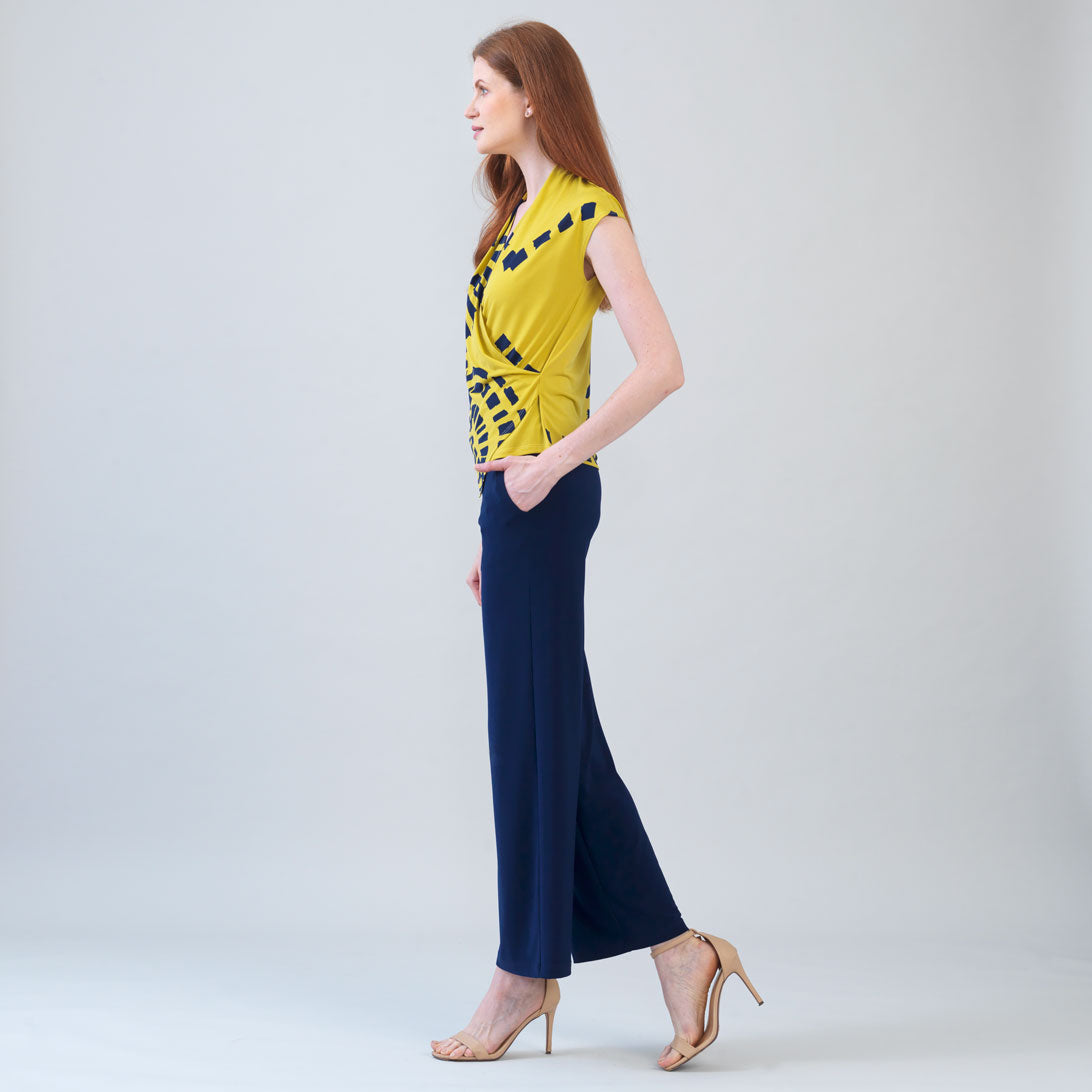 Crossover Faux Wrap Top - Track Line - Final Sale | Clara Sunwoo Sale