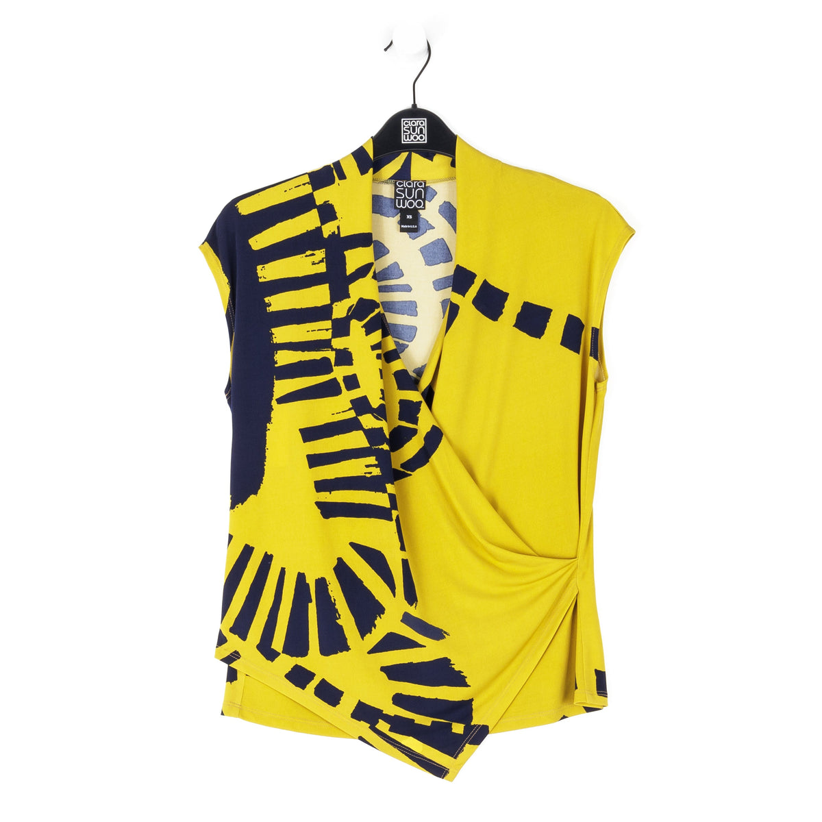 Crossover Faux Wrap Top - Track Line - Final Sale | Clara Sunwoo Sale