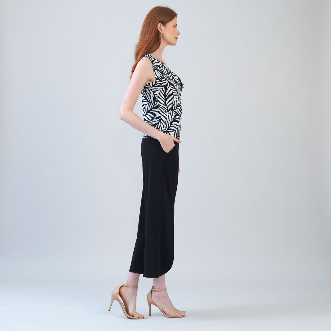 Ribbon One Shoulder Ruffle Neckline Top - Leaf Stripe - Final Sale! | Clara Sunwoo Popular