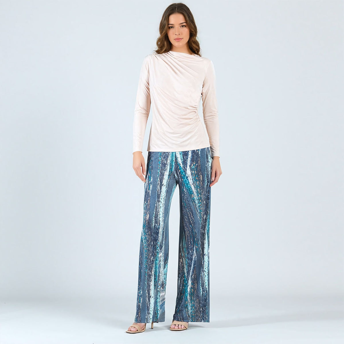 Peach Knit - Ruched Drape Top - Peach - Final Sale! | Clara Sunwoo Everyday