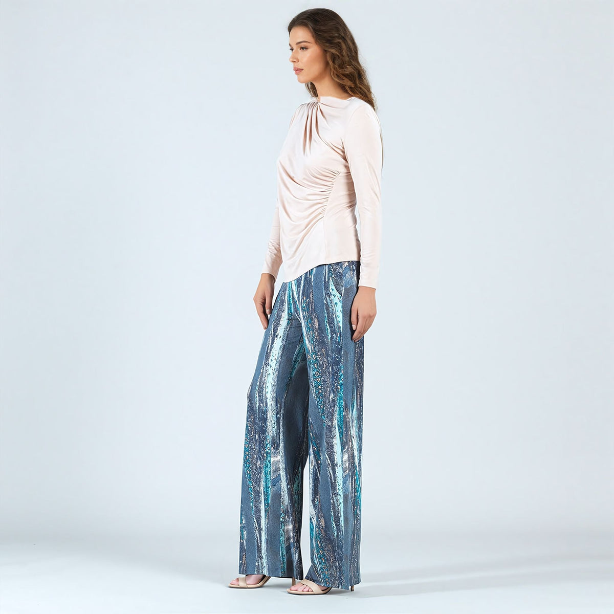 Peach Knit - Ruched Drape Top - Peach - Final Sale! | Clara Sunwoo Everyday