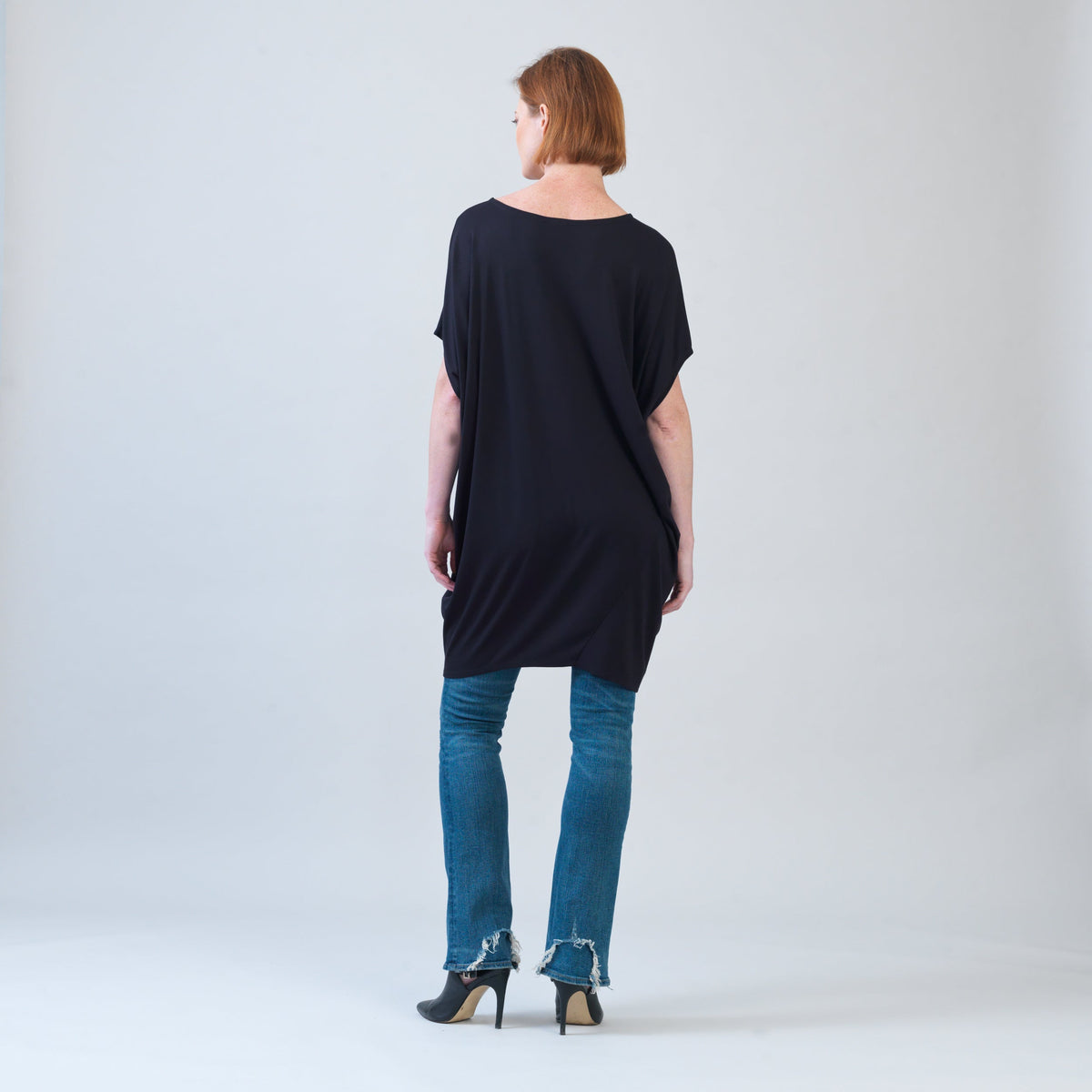 Rayon-Ponte Knit - Architectural Pocket Tunic - Black - Final Sale! | Clara Sunwoo Everyday