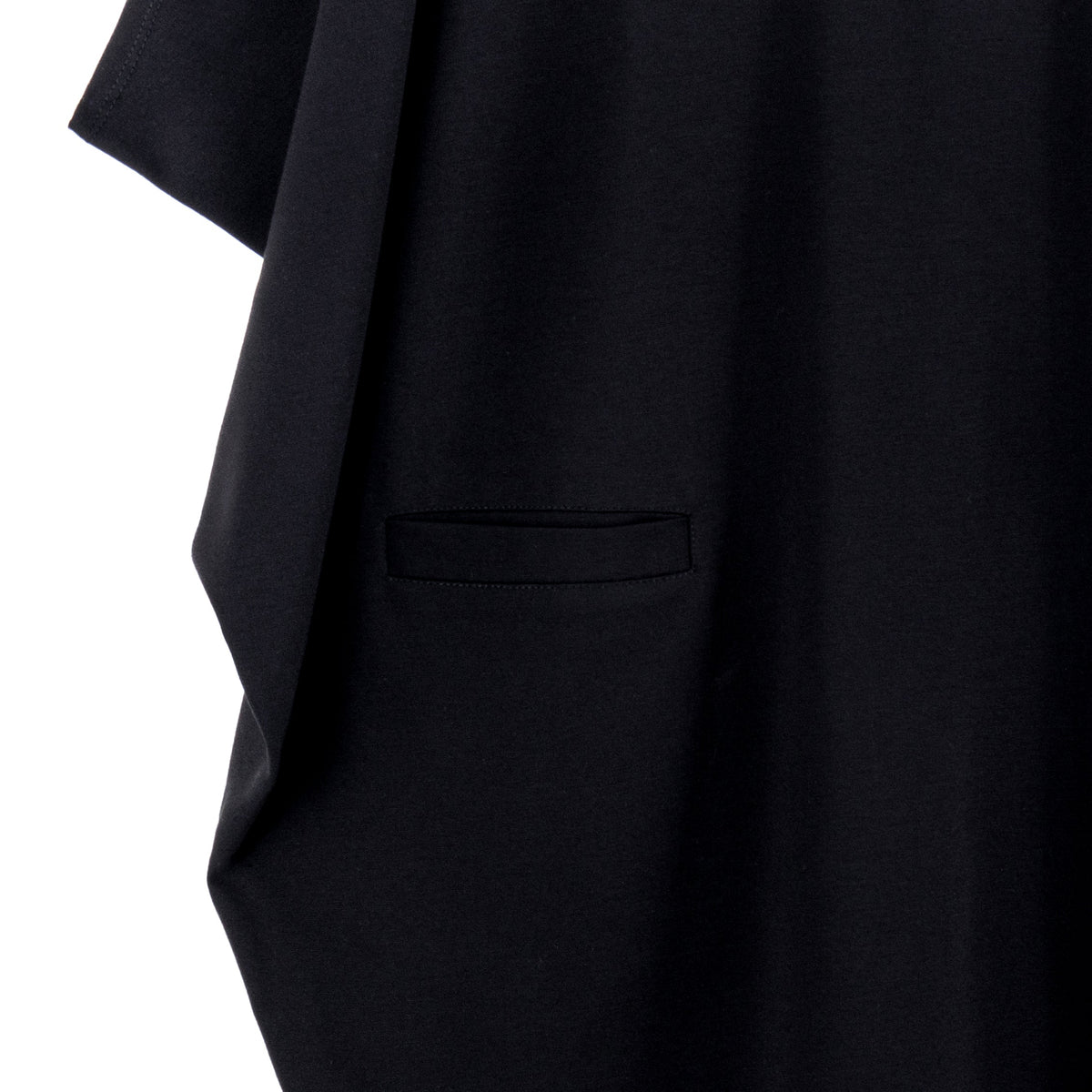 Rayon-Ponte Knit - Architectural Pocket Tunic - Black - Final Sale! | Clara Sunwoo Everyday