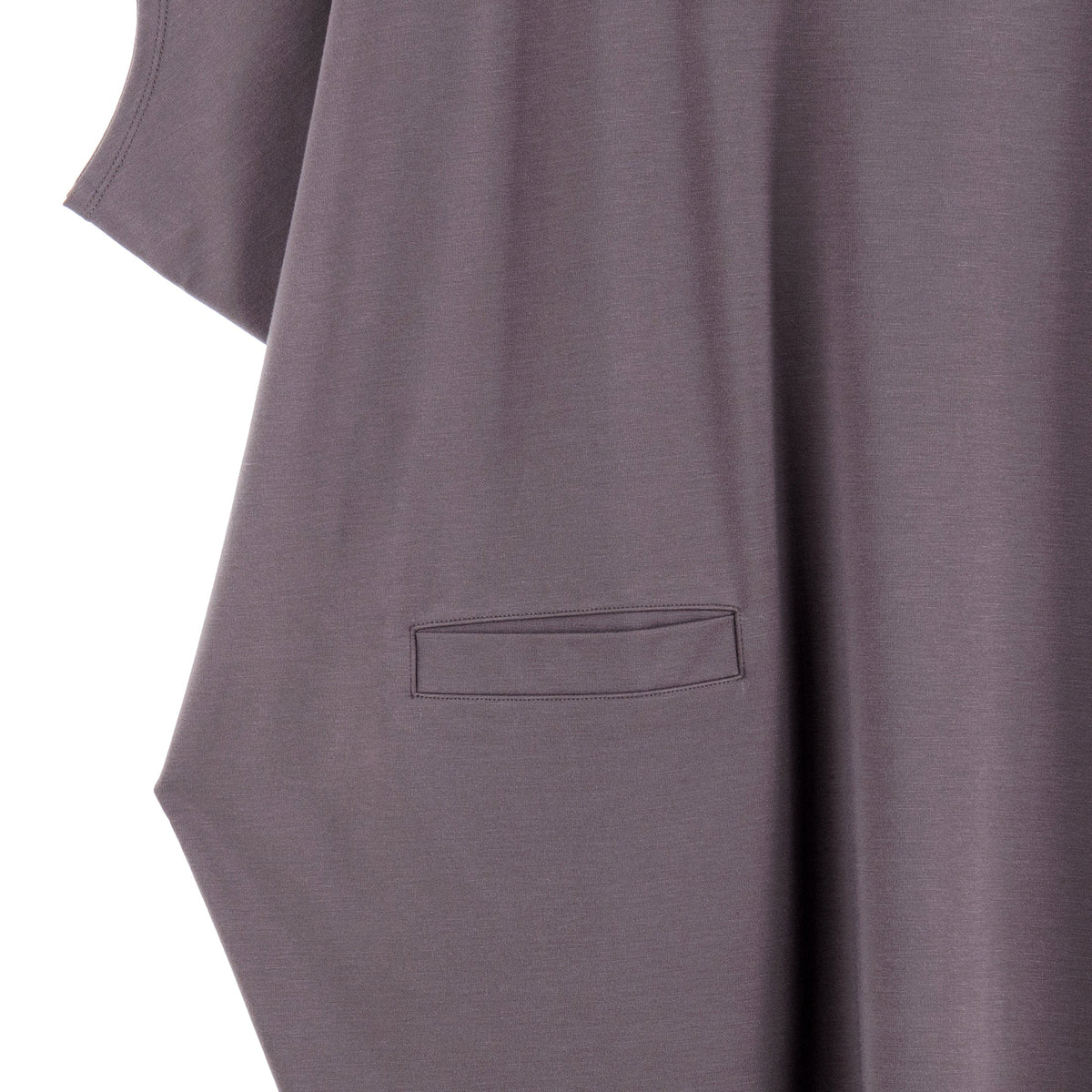 Rayon-Ponte Knit - Architectural Pocket Tunic - Mocha - Final Sale! | Clara Sunwoo Premium