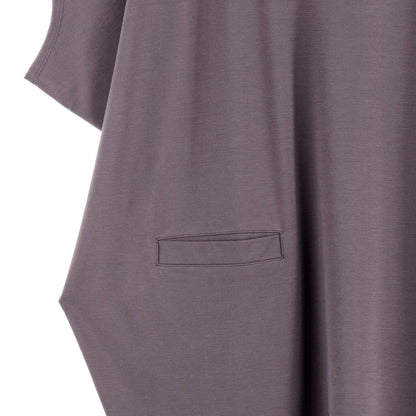 Rayon-Ponte Knit - Architectural Pocket Tunic - Mocha - Final Sale! | Clara Sunwoo Premium