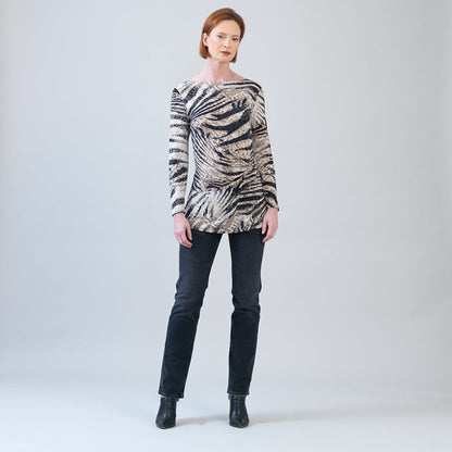 Side Twist Tunic - Striped Zebra - Final Sale! | Clara Sunwoo Great Value