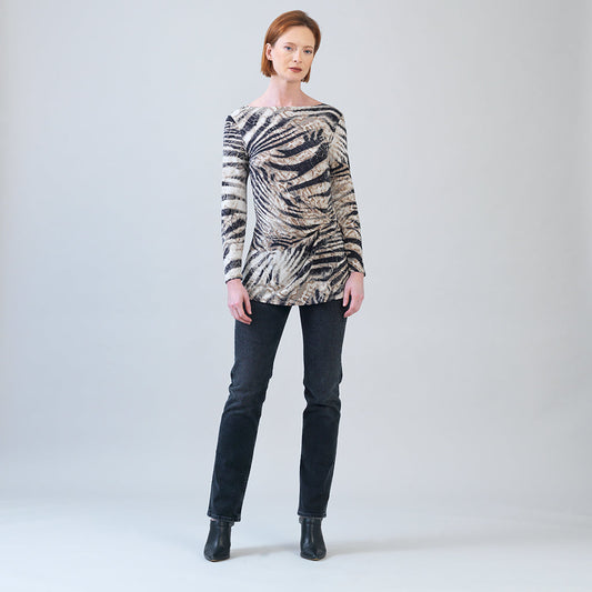 Side Twist Tunic - Striped Zebra - Final Sale! | Clara Sunwoo Great Value