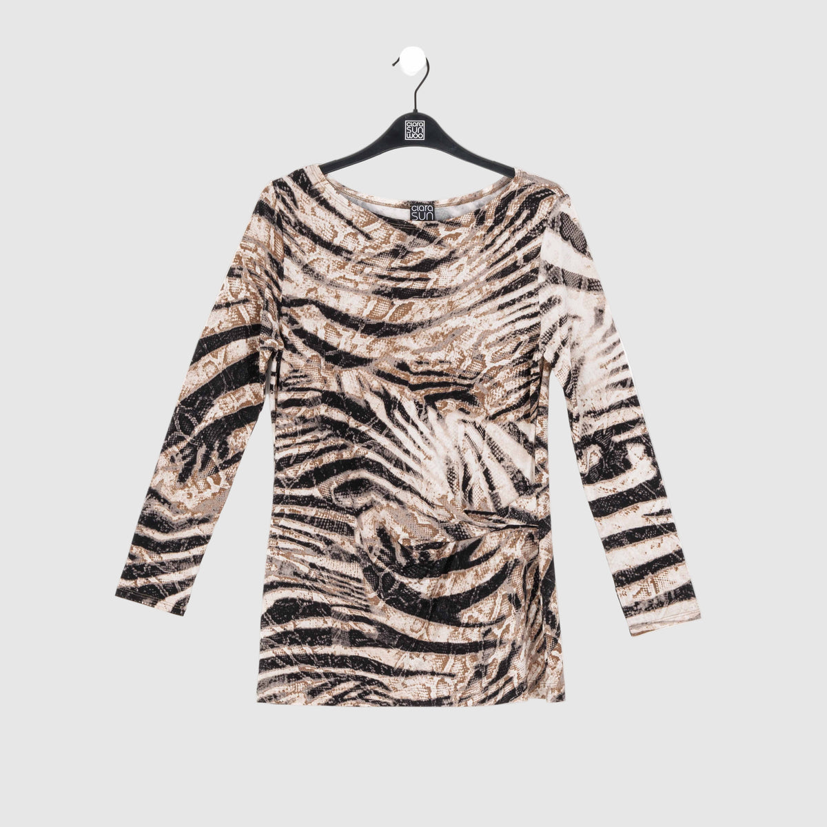 Side Twist Tunic - Striped Zebra - Final Sale! | Clara Sunwoo Great Value