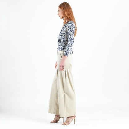 Butter Knit - Long Sleeve Crossover Faux Wrap Top - Python Scale - Final Sale! | Clara Sunwoo Recommended