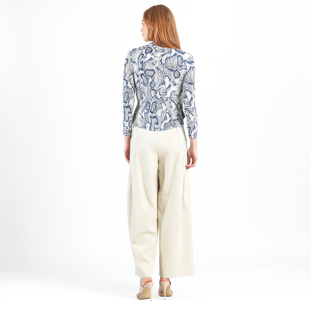 Butter Knit - Long Sleeve Crossover Faux Wrap Top - Python Scale - Final Sale! | Clara Sunwoo Recommended