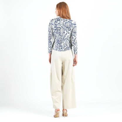 Butter Knit - Long Sleeve Crossover Faux Wrap Top - Python Scale - Final Sale! | Clara Sunwoo Recommended