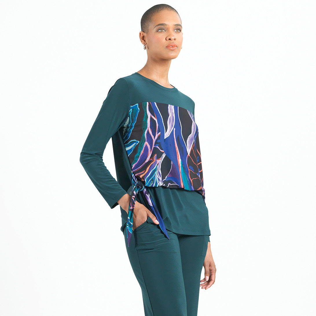 Blouson Overlay Side Tie Detail Top - Petal Sketch - Final Sale! | Clara Sunwoo Trending