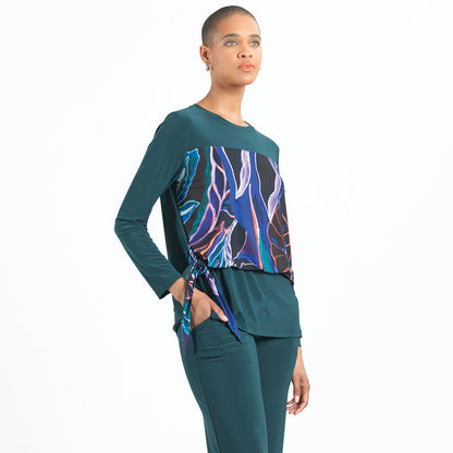 Blouson Overlay Side Tie Detail Top - Petal Sketch - Final Sale! | Clara Sunwoo Trending