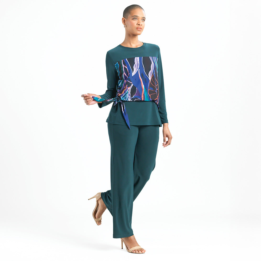 Blouson Overlay Side Tie Detail Top - Petal Sketch - Final Sale! | Clara Sunwoo Trending