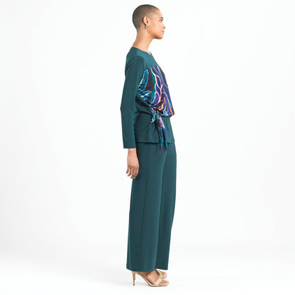 Blouson Overlay Side Tie Detail Top - Petal Sketch - Final Sale! | Clara Sunwoo Trending