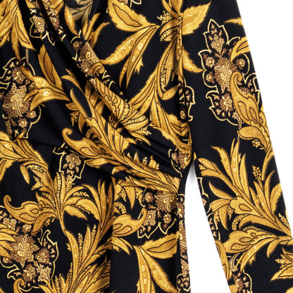 V-Neck Draped Pleat Top - Baroque Paisley - Final Sale! | Clara Sunwoo Everyday