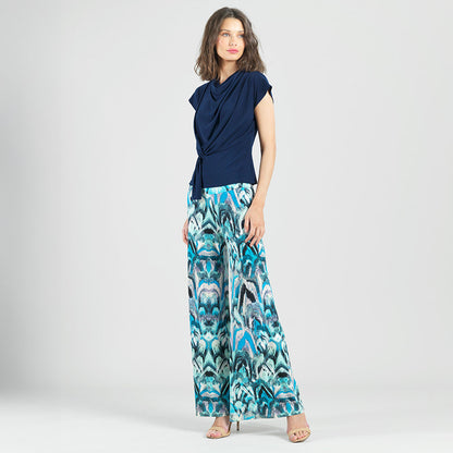 Drape Neck Loop Front Top - Navy - Final Sale | Clara Sunwoo Exclusive